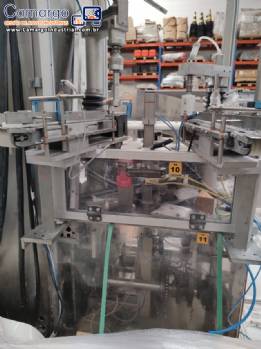 Linha autom�tica para envase de talco em potes Optima