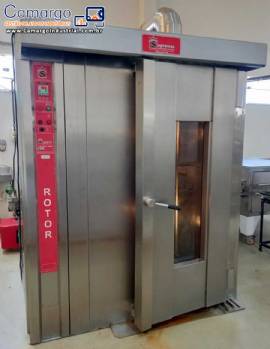 Forno rotativo em inox com carrinho duplo Supremax  gs