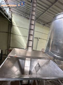 Elevador posicionador alimentador girafa em aço inox de tampas IMSB