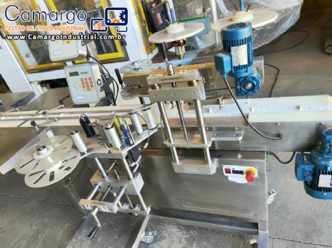 Aplicadora de selo lacre para cartuchos 3 abas selo de produto importado com cabe�ote duplo Tecmaes