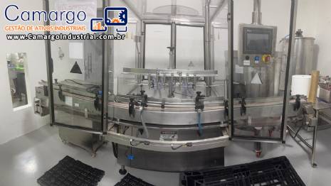 Envasadora linear em inox 7 bicos pistões WADA