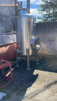 Declorador filtro em a�o inox para l�quidos leito em carv�o ativado 10 m� / h Filtros Barra