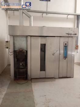 Forno rotativo carrinho duplo Indupan com aquecimento a pellets