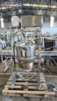 Tacho cozinhador a gás em inox 100 litros Serinox com exaustor Tacho cozinhador a gás em inox 100 litros Serinox com exaustor