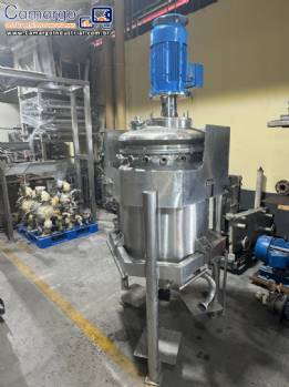 Tanque encamisado misturador em inox Turbon Mixer alto cisalhamento Recinox 200 litros 7,5 CV Tanque encamisado misturador em inox Turbon Mixer alto cisalhamento Recinox 200 litros 7,5 CV