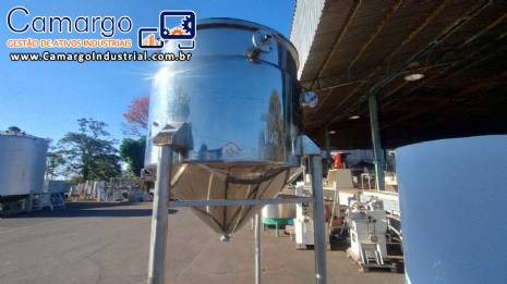 Tanque misturador encamisado em inox 1800 litros Tanque misturador encamisado em inox 1800 litros